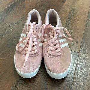 Adidas Pink Sneakers Suede Low-Top